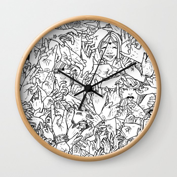 Face'in the hands Wall Clock