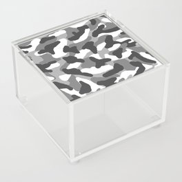 Grey Gray Camo Camouflage Acrylic Box