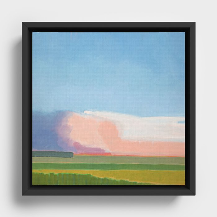 Abstract Evening Landscape  Framed Canvas
