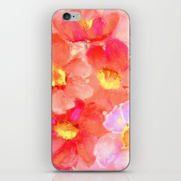 Paper Flowers in Coral and Pink iPhone Skin