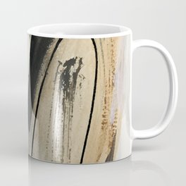 Drift [5]: a neutral abstract mixed media piece in black, white, gray, brown Coffee Mug