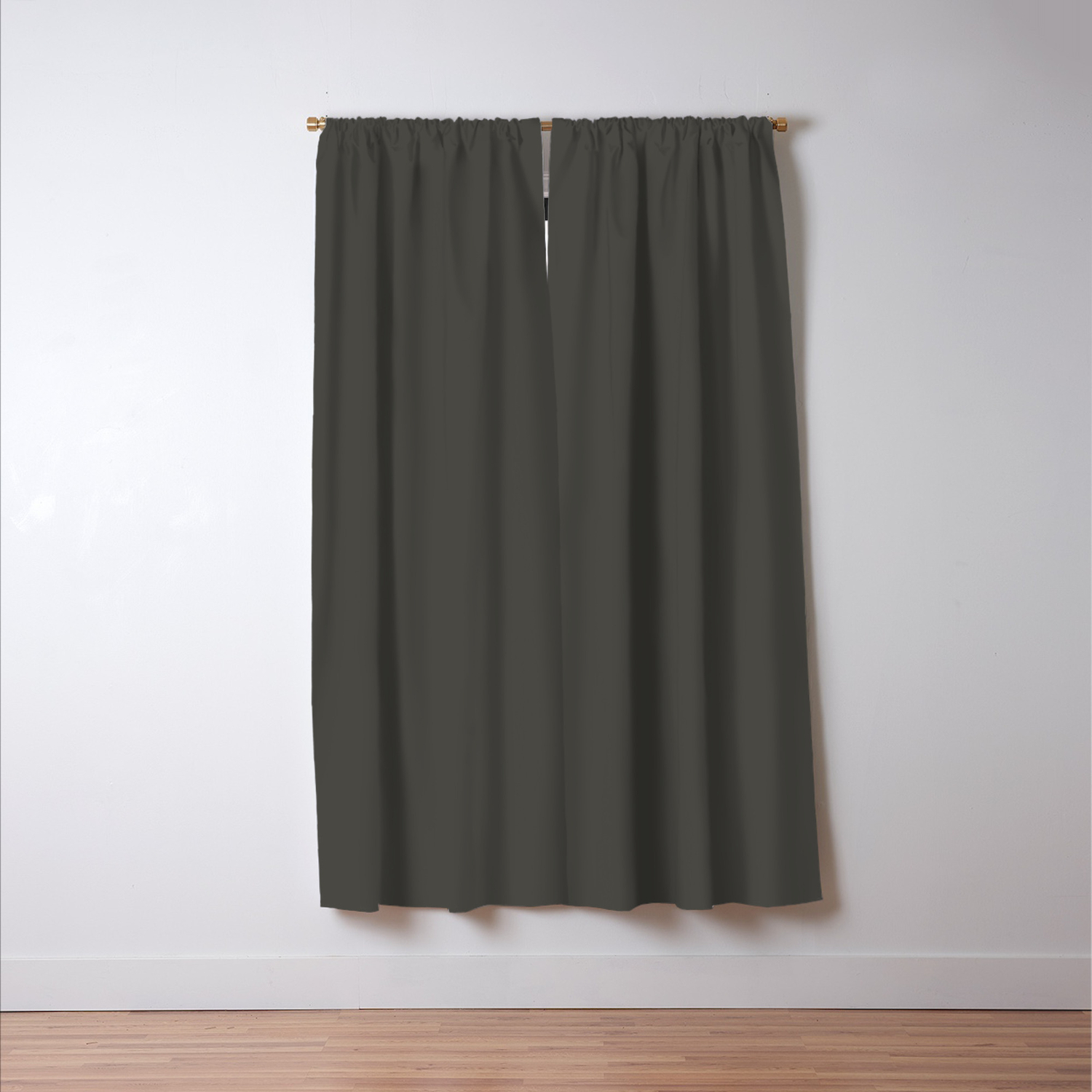 Solid Color Pantone Beluga 19 0405 Dark Gray Brown Blackout Curtain By Simplysolids Society6
