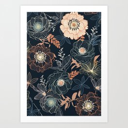 Flower pattern Art Print