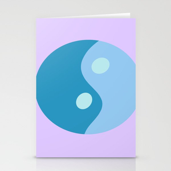 Zen and Happy - blue Stationery Cards