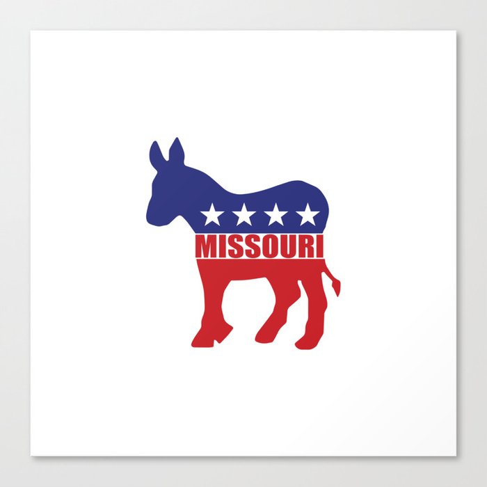 Missouri Democrat Donkey Canvas Print