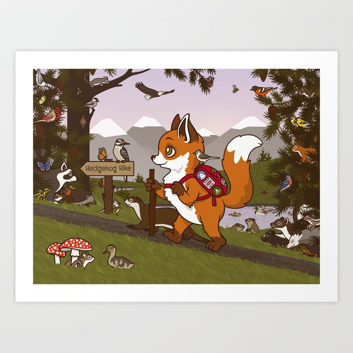 Foxy Trail Art Print