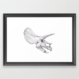 Skull of a Dinosaur Framed Art Print
