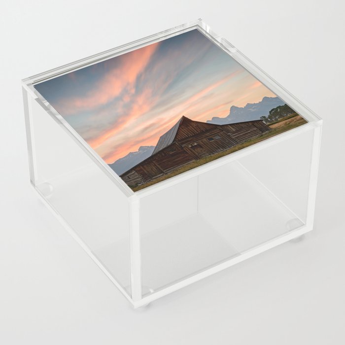 Grand Teton Sunset Wyoming National Park Landscape Acrylic Box