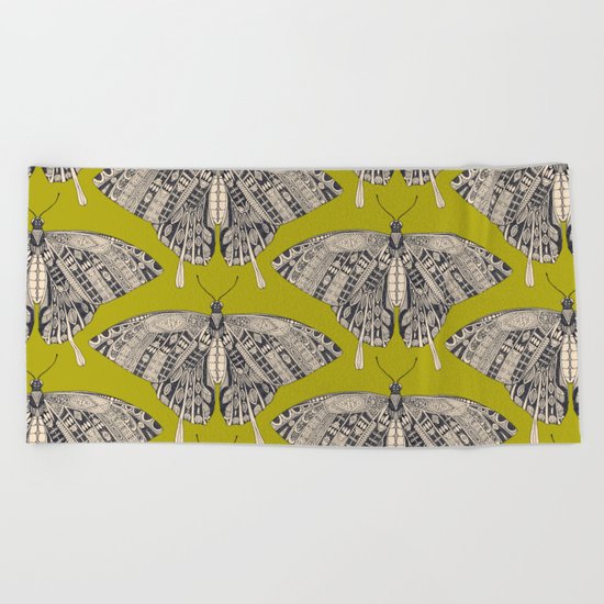 swallowtail butterfly citron basalt Beach Towel