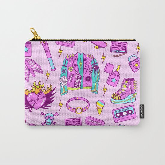 Pink Punk Girly Pattern Carry-All Pouch