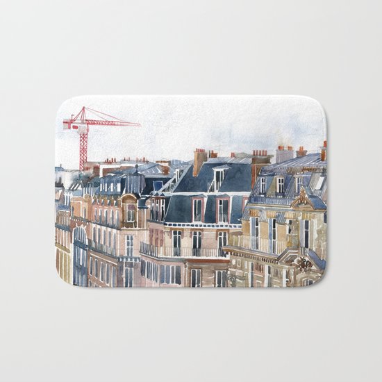 Roofs of Paris Bath Mat