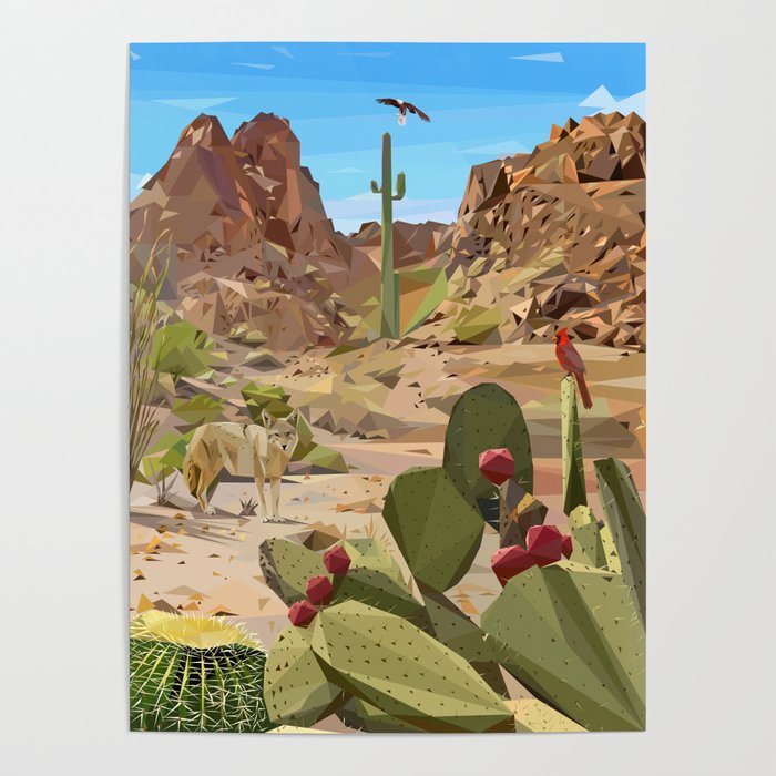 Desert wildlife Poster