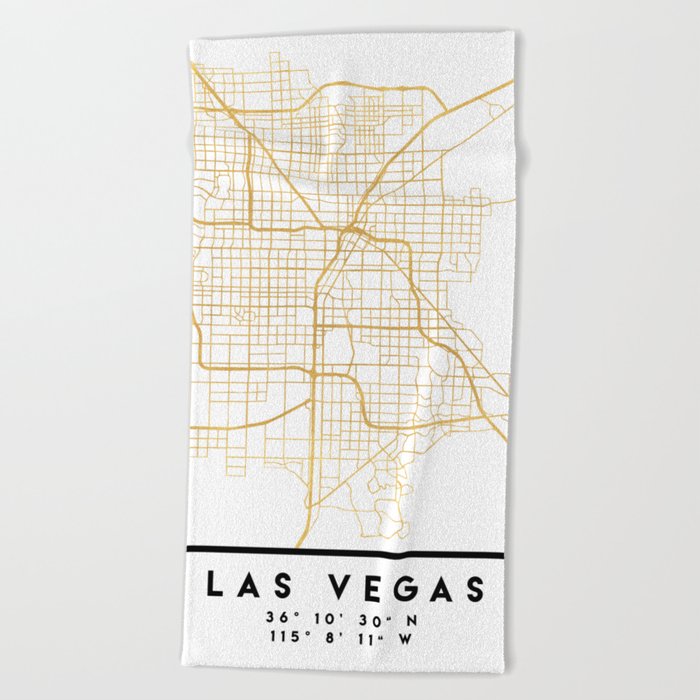 Las Vegas Nevada City Street Map Art Beach Towel By Deificusart Las Vegas Nevada City Street Map Art