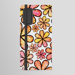 Doodle Daisy Flower Pattern 24 Android Wallet Case
