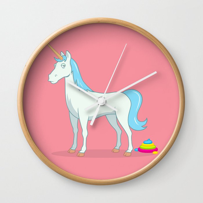 Unicorn Poop Wall Clock