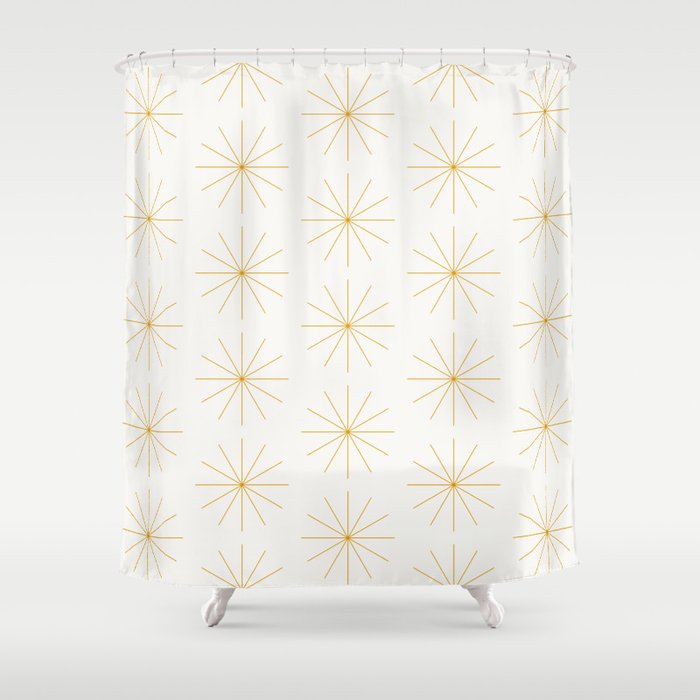 Minimalist Starburst Pattern XIX Shower Curtain