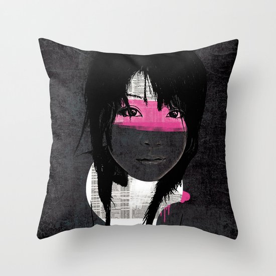 Pink Phone Throw Pillow