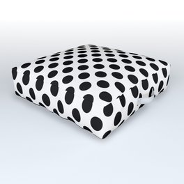 Black and White Small Polka Dots Outdoor Floor Cushion | White, Digital, Black Polka Dot, Polka Dot, Polkadotted, Blackandwhite, Black And White, Polka Dots, Graphicdesign, Black 