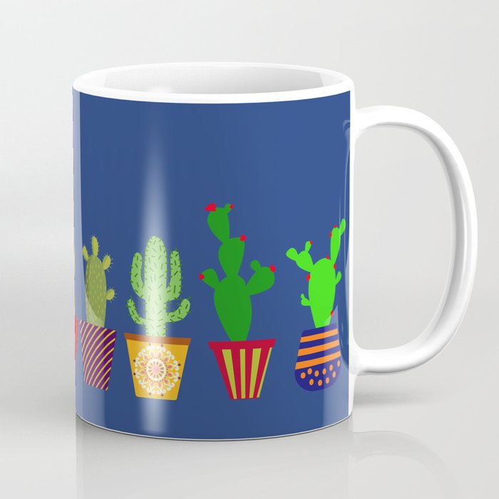 Cactus in blue Coffee Mug