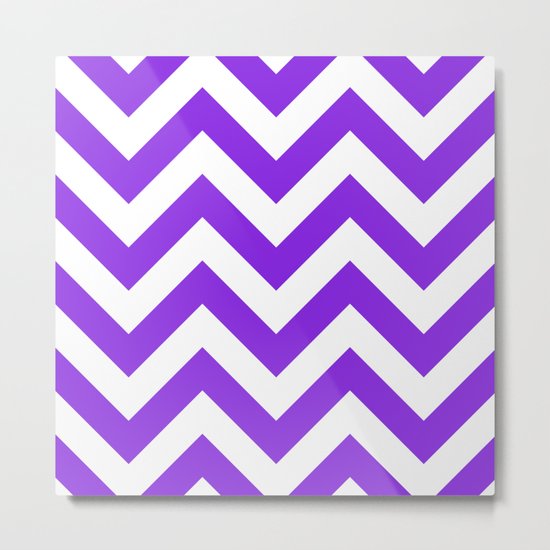 Large chevron pattern / blue violent Metal Print