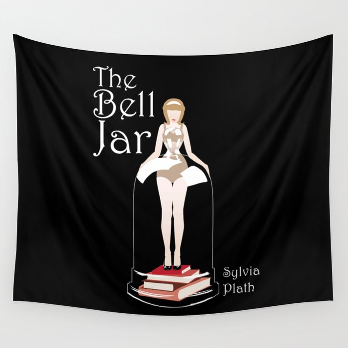 The Bell Jar by Sylvia Plath Illustration Wall Tapestry