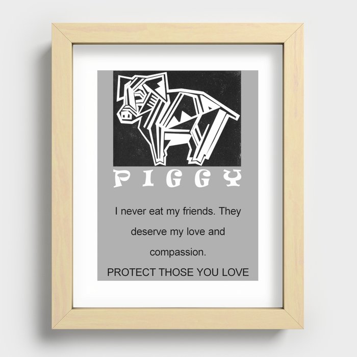 PIGGY Recessed Framed Print