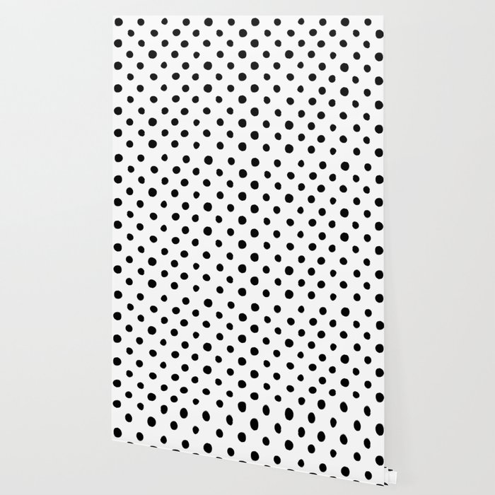 Modern Handpainted Abstract Polka Dot Pattern Wallpaper By