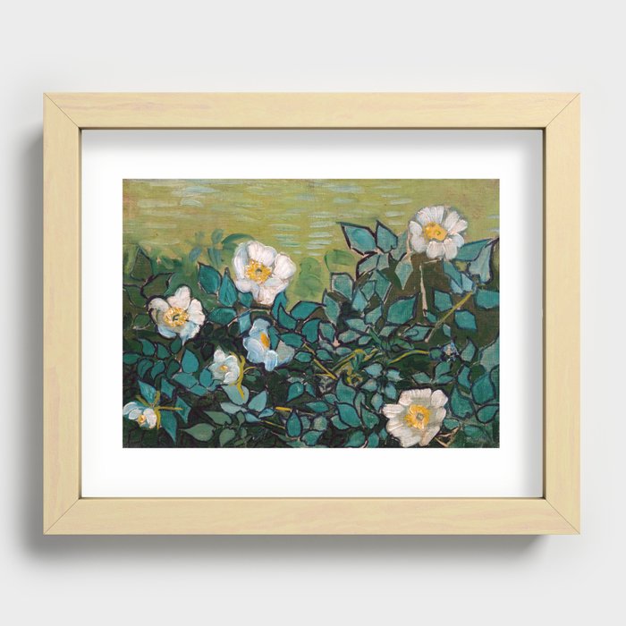 Vincent van Gogh - Wild Roses, 1890 Recessed Framed Print