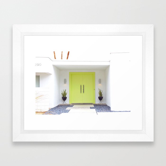 Lime Door Palm Springs Framed Art Print