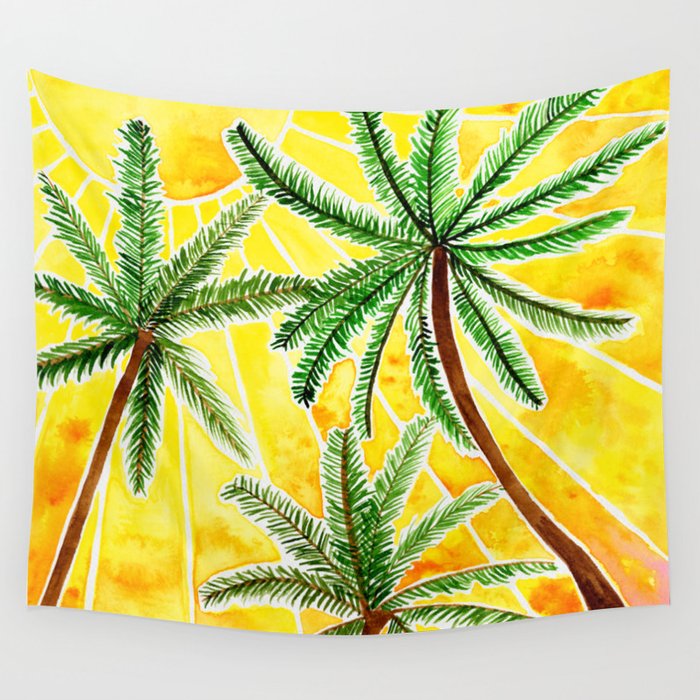 Under the Palm Trees Wall Tapestry