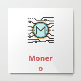 Monero Moon Coin - monero Metal Print | Logo, Illustration, Graphicdesign, Font, Message, Brand, Line, Rectangle, Circle, File 