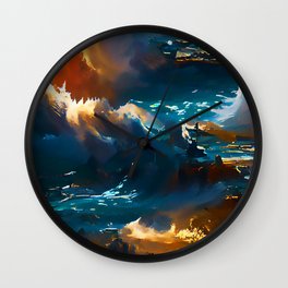 Stormy Ocean Wall Clock