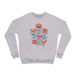 Mid-Century Moth Damask - Moody Midnight Crewneck Sweatshirt