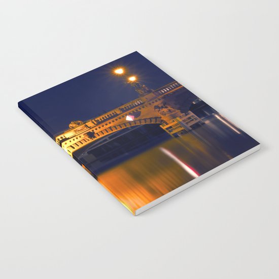 Nocturnal Lights on the river Spree in Berlin Notebook