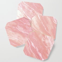 Pink and white pastel texture Coaster