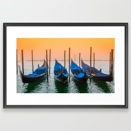 Sunset in Venice Framed Art Print