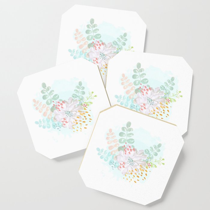 Paint Splatter Flower Coaster