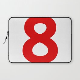 Number 8 (Red & White) Laptop Sleeve