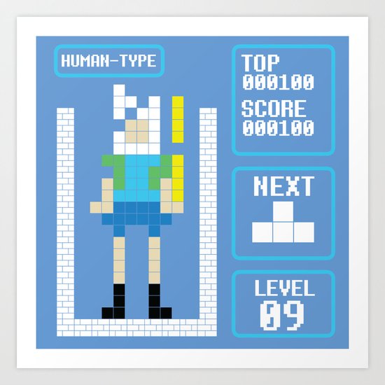 TETRIS: Human Type Art Print