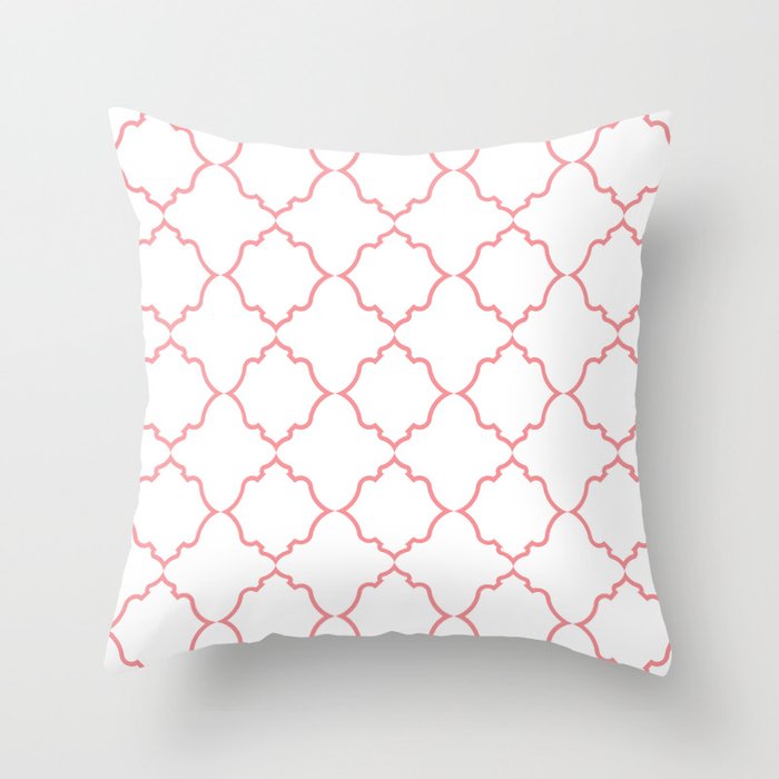 Moroccan Coral Throw Pillow by jennifergibson | Society6