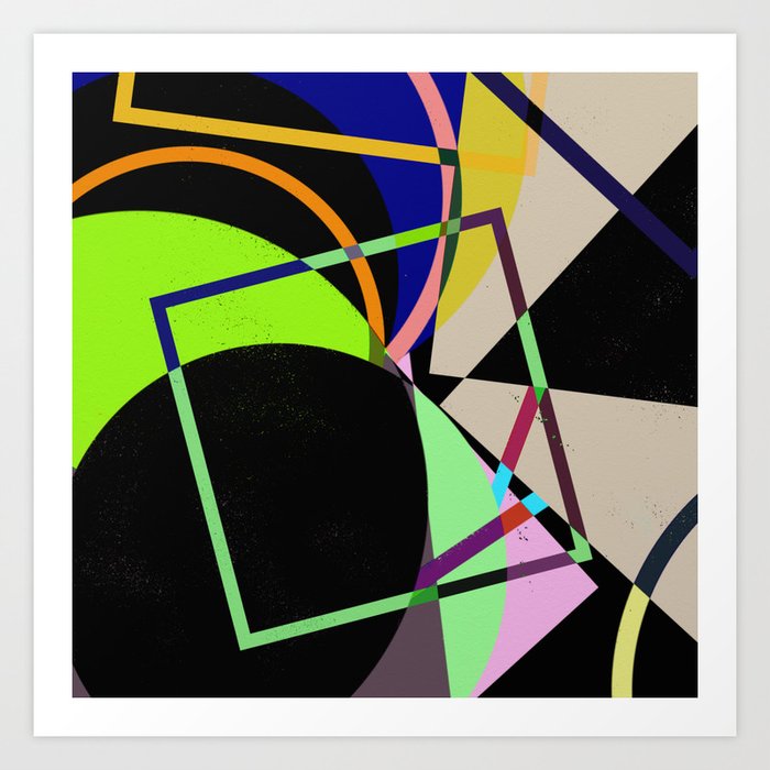 Retro Pastel X Abstract Geometric Scandinavian Pattern Artwork