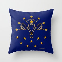 Indiana: The Crossroads of Abortion Access Throw Pillow