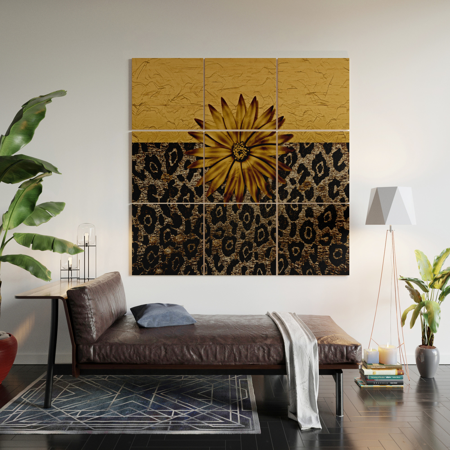 Animal Print Brown And Gold Animal Medallion Wood Wall Art By Saundramyles Society6