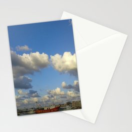 Clouds, Sky & Boats Stationery Card