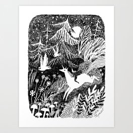 Fairytale Woods Art Print