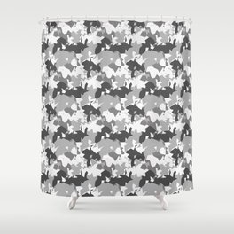 Grey camo pattern  Shower Curtain