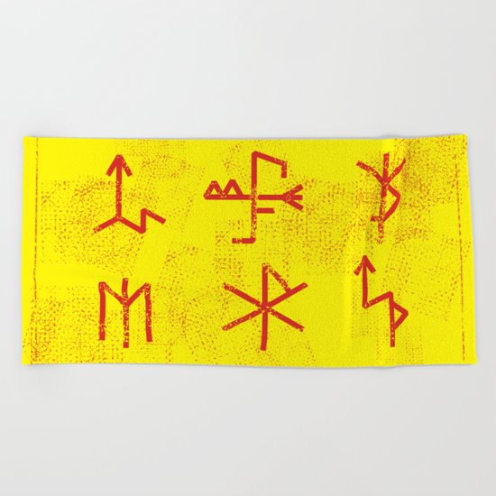 Runes Beach Towel
