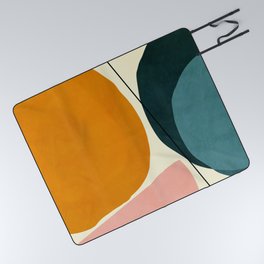 shapes geometric minimal painting abstract Picnic Blanket