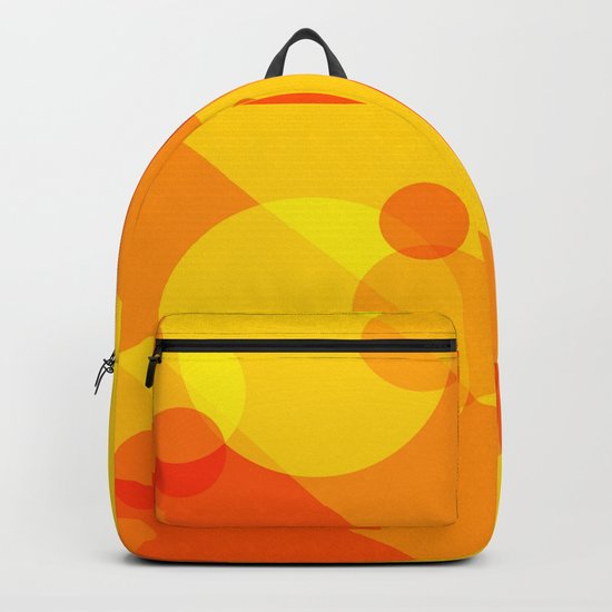 Orange Spheres Abstract Backpack