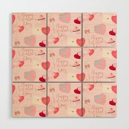 Valentine's Day Romantic Pattern Wood Wall Art
